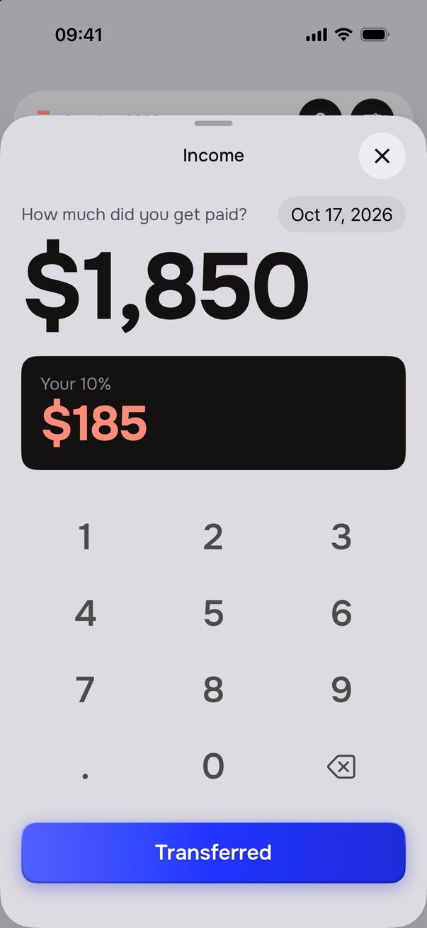 Income in the Blue palette