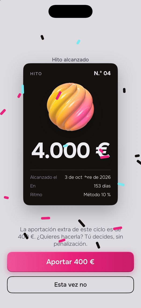 Un hito con confeti, paleta Rosa
